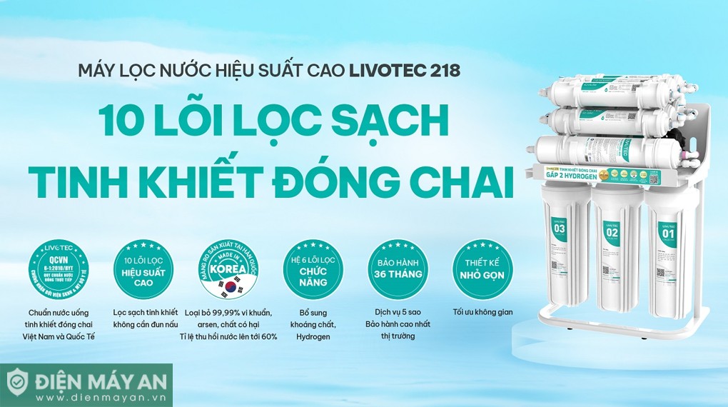 Máy lọc nước RO Livotec 218 10 lõi